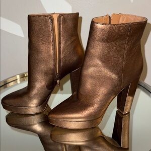 Jessica Simpson Brown Ankle Booties with Stiletto Heel